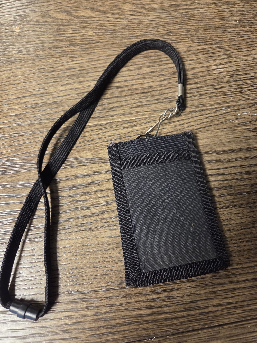 Black Lanyard ID Card Holder - Men Accessories
